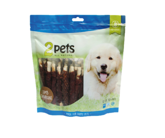 2Pets Tuggpinne med Lamm 12cm 30-pack 400g