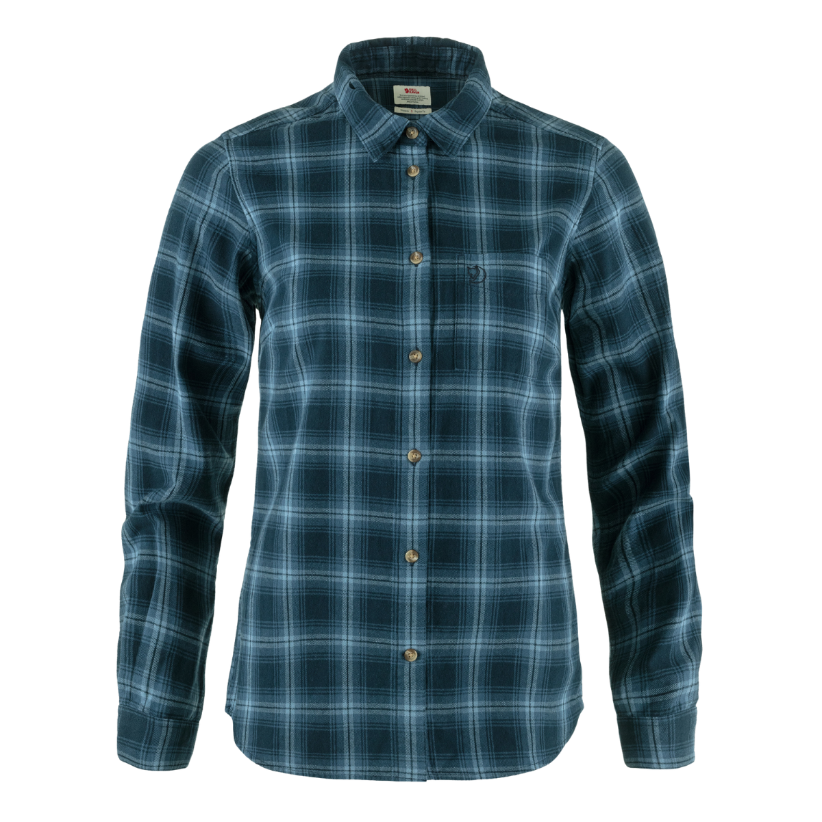 Fjällräven Övik Flannel Shirt W Dark Navy/Indigo Blue