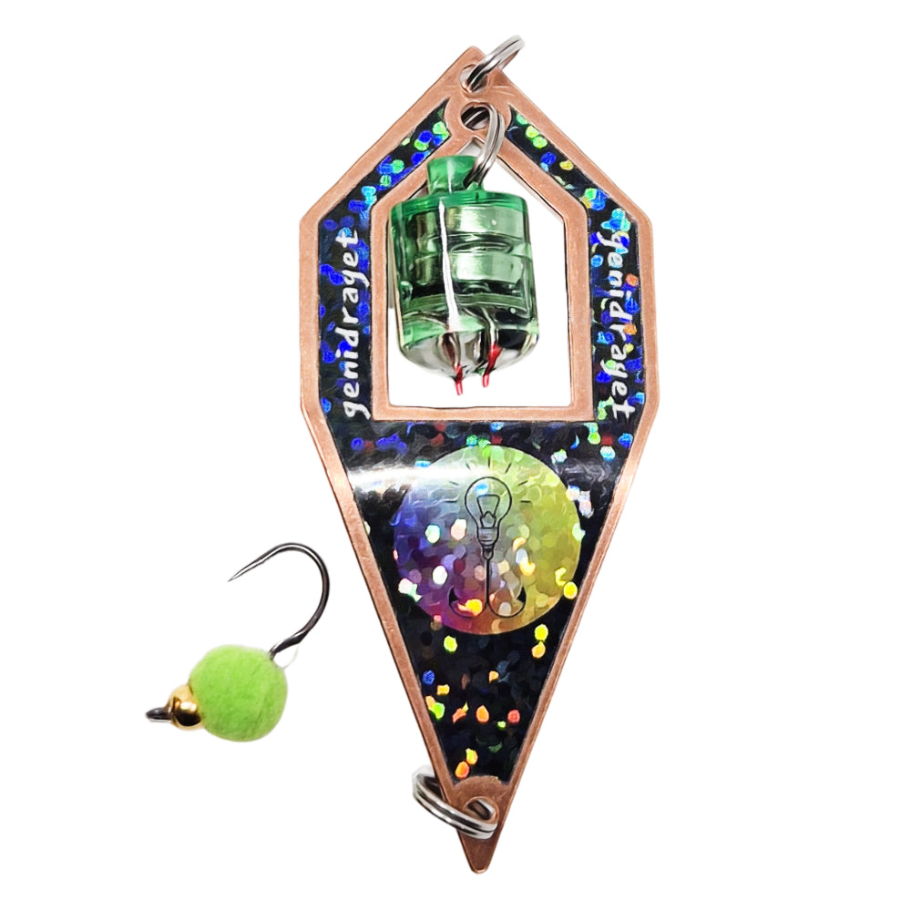 Genidraget Blinkpirk Koppar Svart