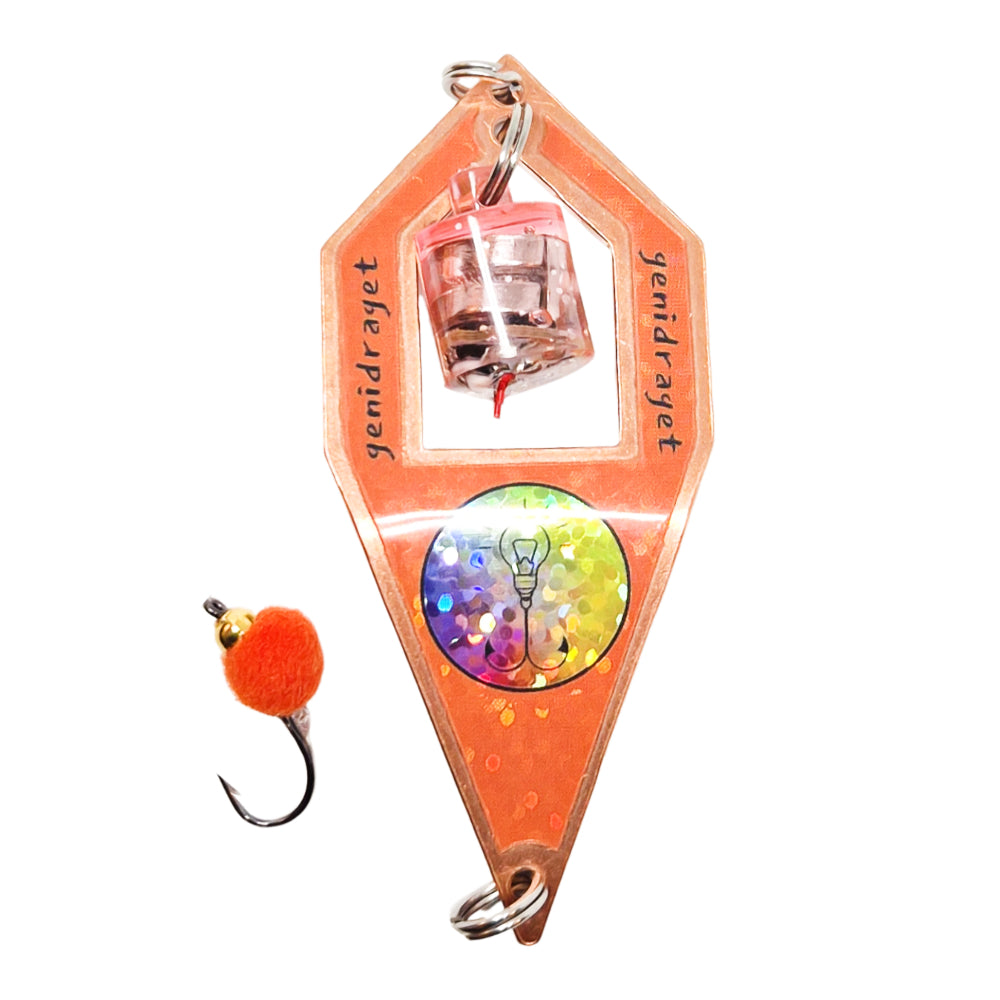 Genidraget Blinkpirk Koppar Röd