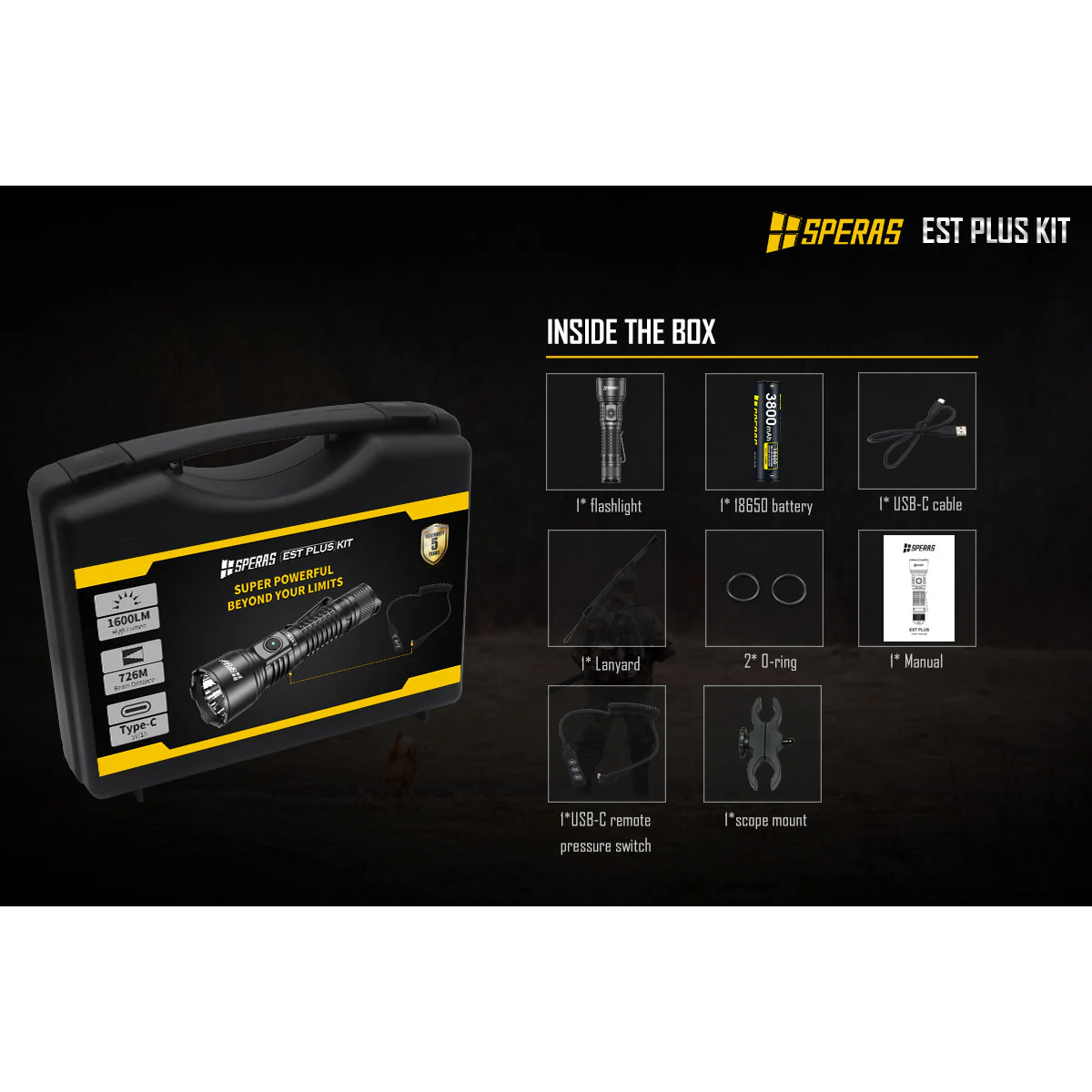 Speras EST Plus Kit Jaktpaket 2100LM