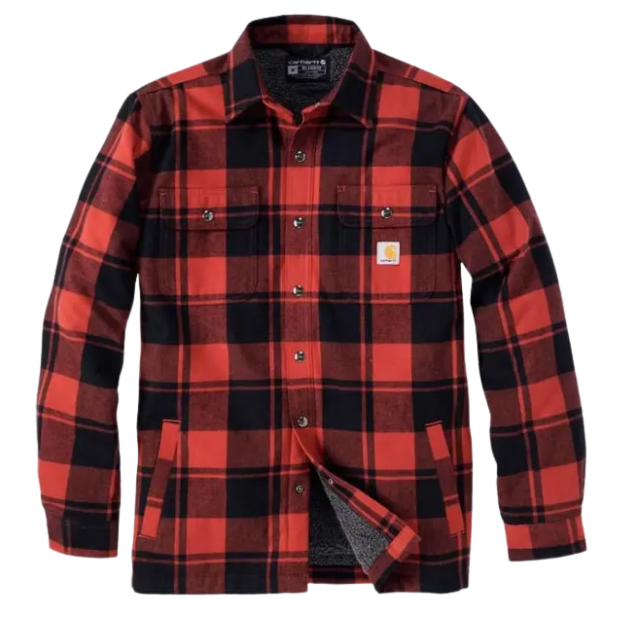 Carhartt Flanell Sherpa Lined Jacket Red