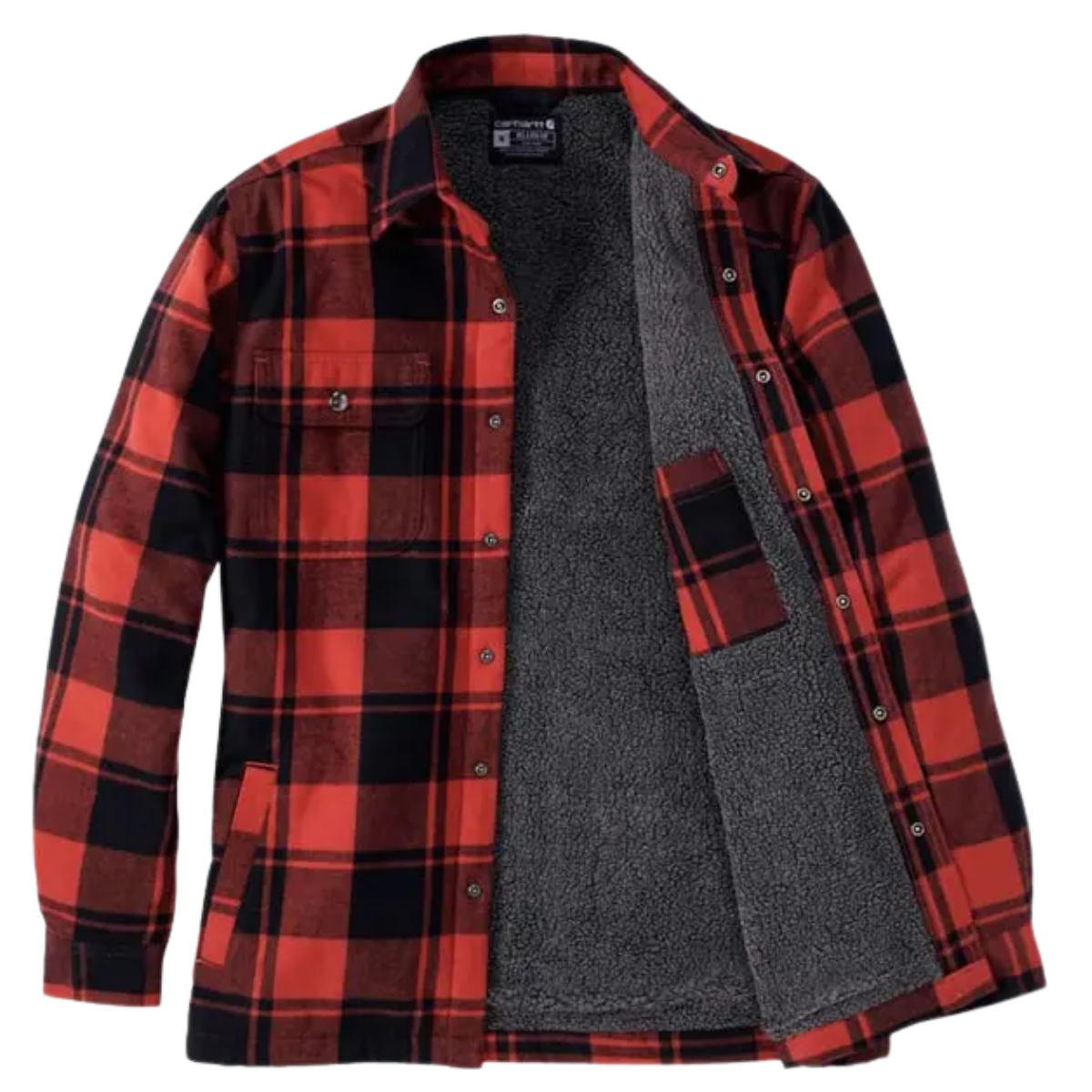 Carhartt Flanell Sherpa Lined Jacket Red