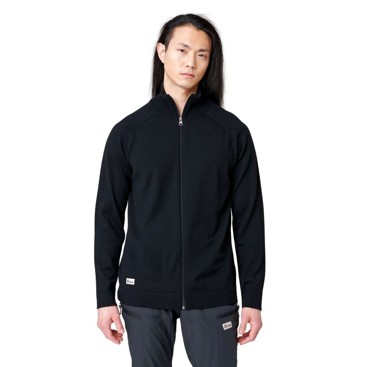 Röyk Men's Merino Full Zip Jacket Black
