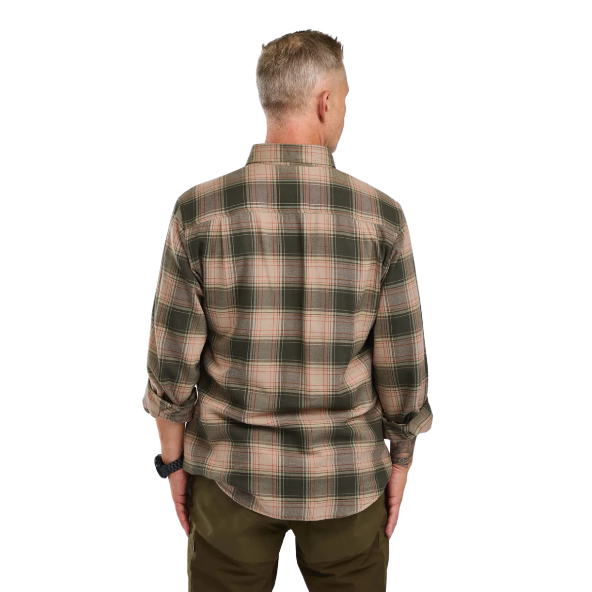 Pinewood Finnveden Forest Flannel Shirt M Olive/D.Green