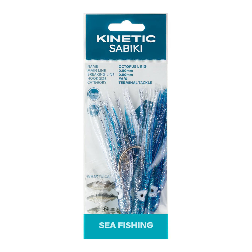 Kinetic Sabiki Octopus L #6/0 150CM 0.80MM BLUE/RED