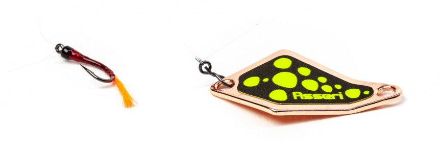 Asseri Arctic Char Lure Mini - Svart Gul