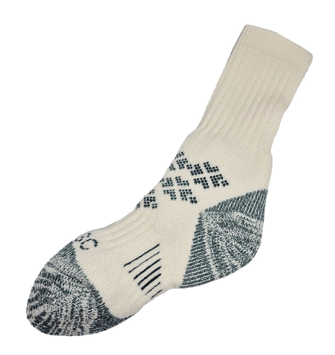BOSC tjock ullsocka i mörkgrå alpackaull för extrem kyla.