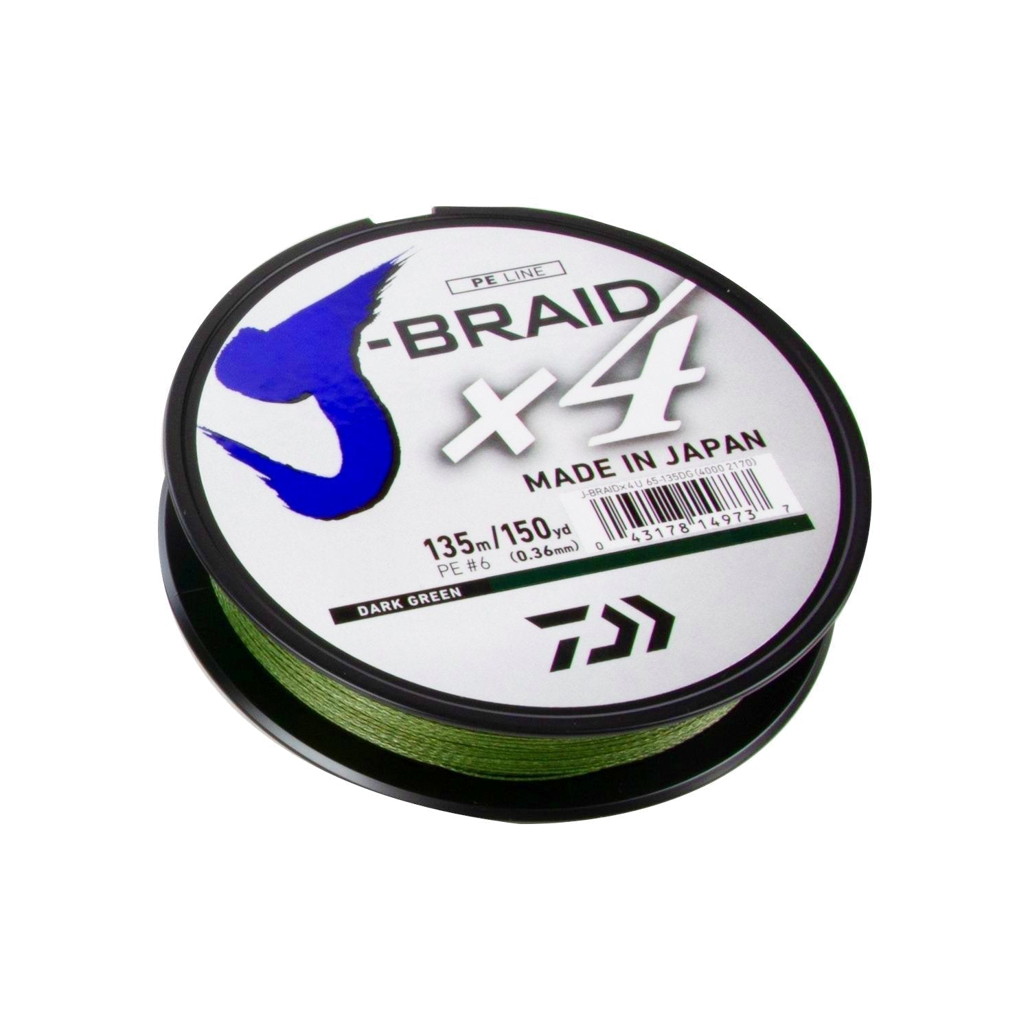 Daiwa J-Braid x4 135M Dark Green