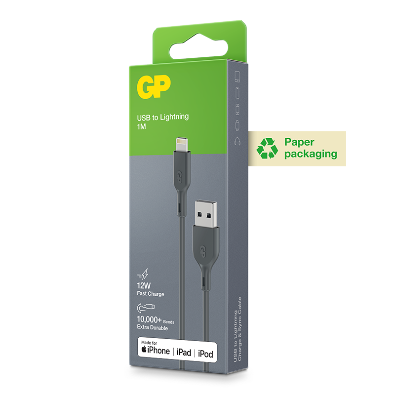 GP Essential Cable USB-A to Lightning 1M
