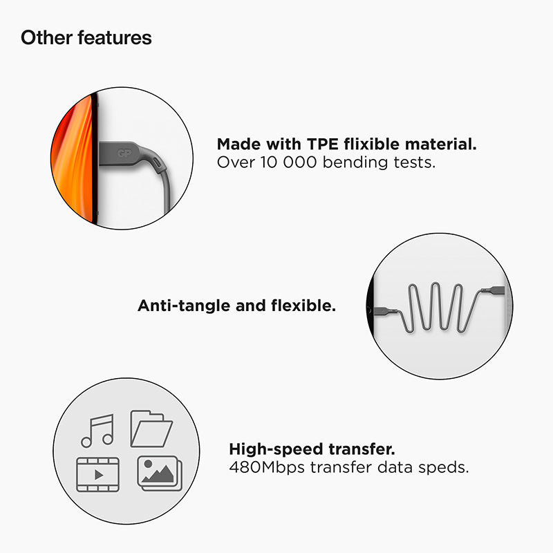 GP Essential Cable USB-A to Lightning 1M