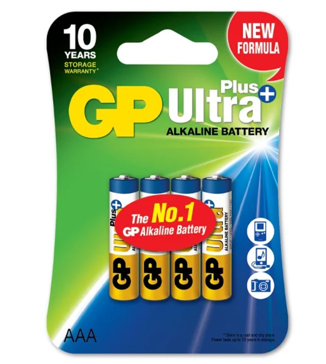 GP Ultra Plus AAA 1,5 V 4-Pack