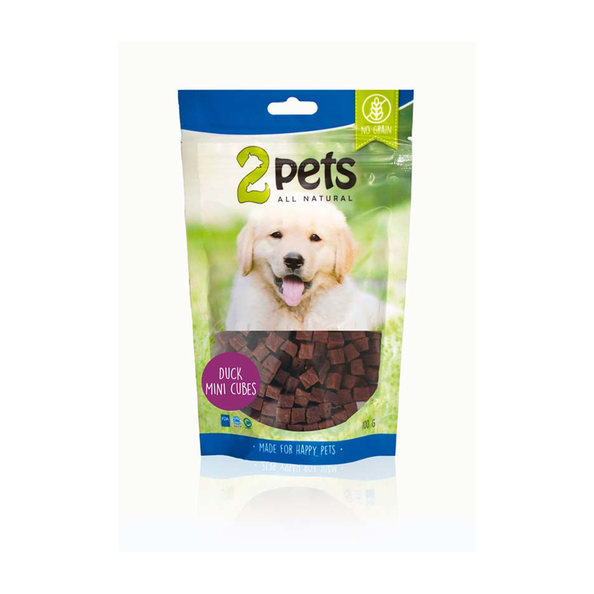 2Pets Dogsnack Duck MiniCubes 100g