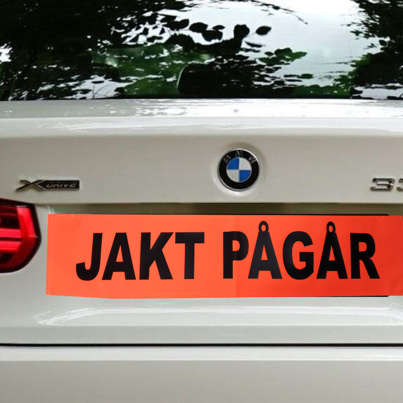 Skylt till bilen Jakt Pågår