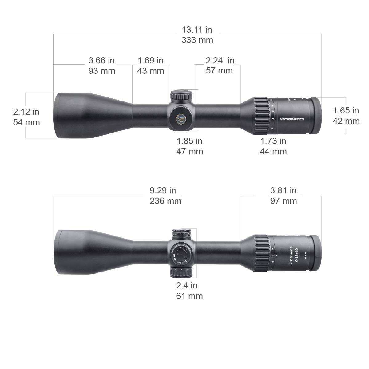 Vector Optics Continental X6 2-12x50 G4