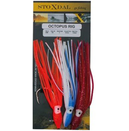 Stoxdal Octopus Rig 7/0 Orange/Bl/Rd