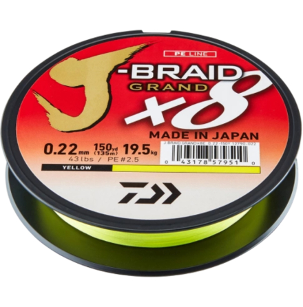 Daiwa J-Braid Grand 135M Yellow