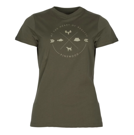 Pinewood Finnveden Trail T-Shirt Dam Olive 