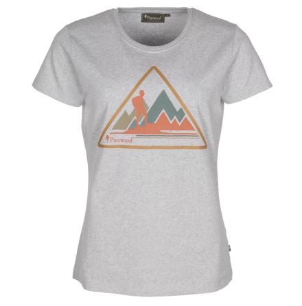 Pinewood Outdoor Trekker T-Shirt Dam L.Grey Melange 