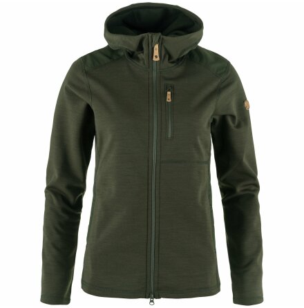 Fjllrven Keb Fleece Hoodie W - Deep Forest