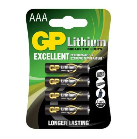 GP batteri Excellent Lithium AAA 4p