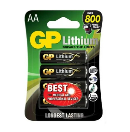 GP Batteri Lithium AA 4 pack