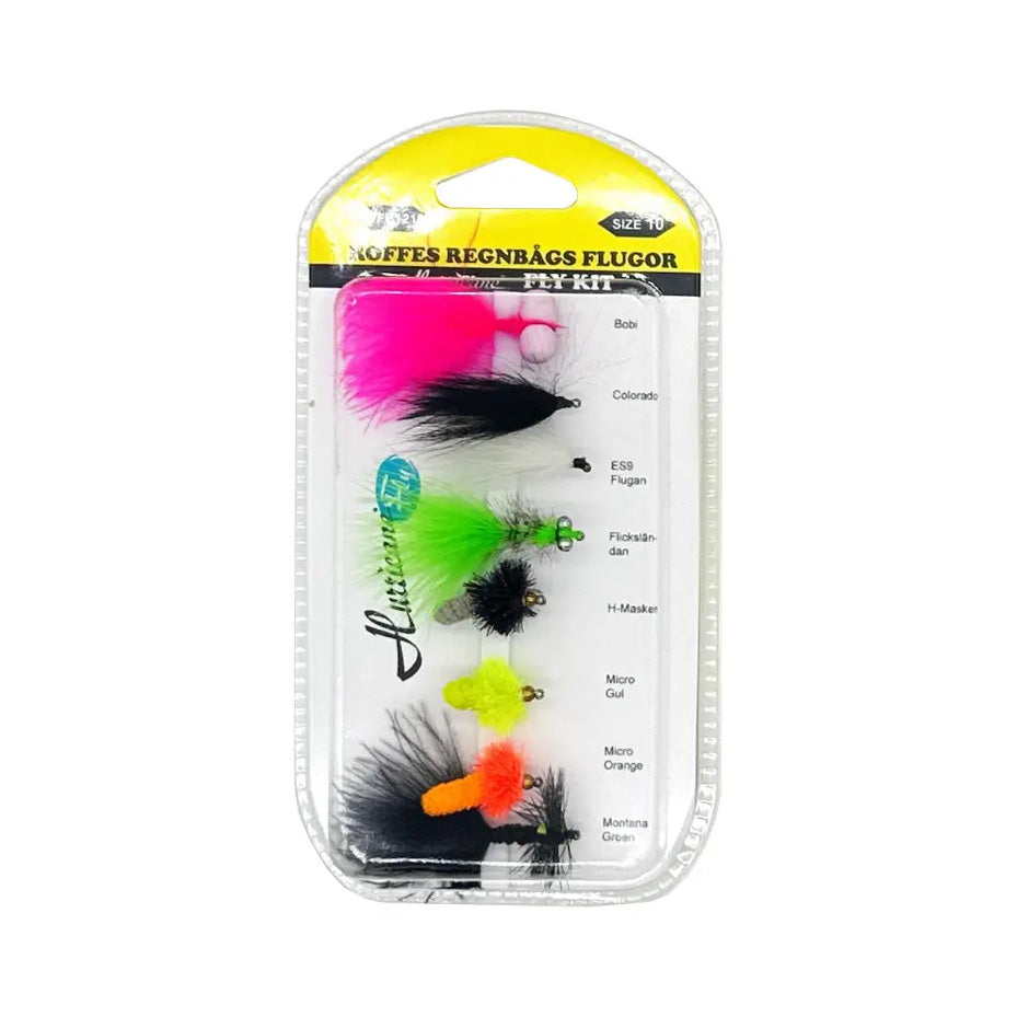 Wiggler Roffes Regnbågsflugor 8p #12