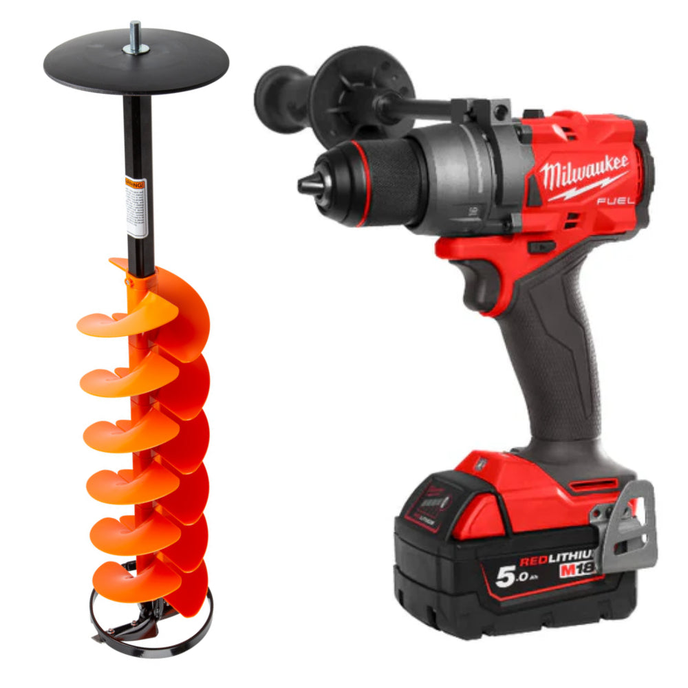 Milwaukee M18 FDD3 + E-Drill 130mm