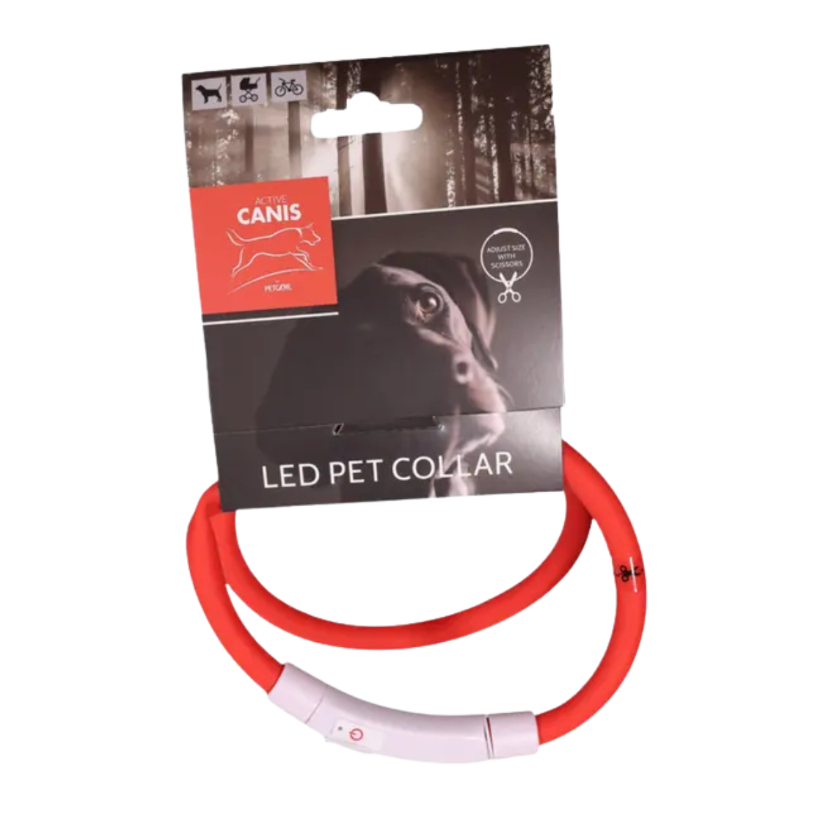 Active Canis USB Led Collar Red