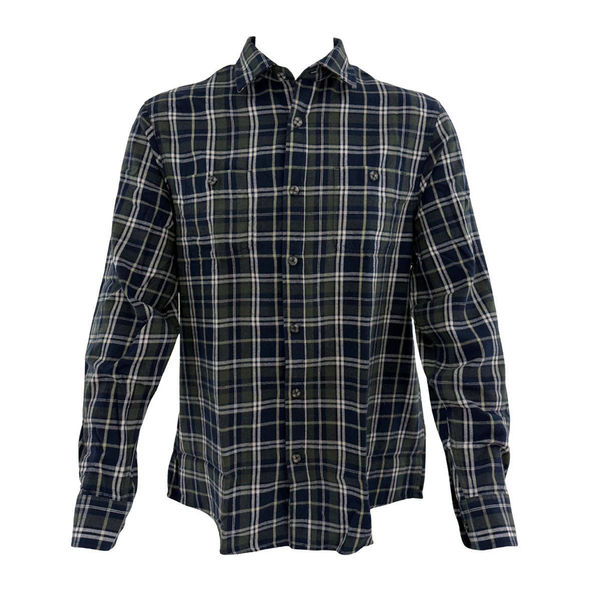 Nordhunt Montana flanellskjorta Olive/Navy
