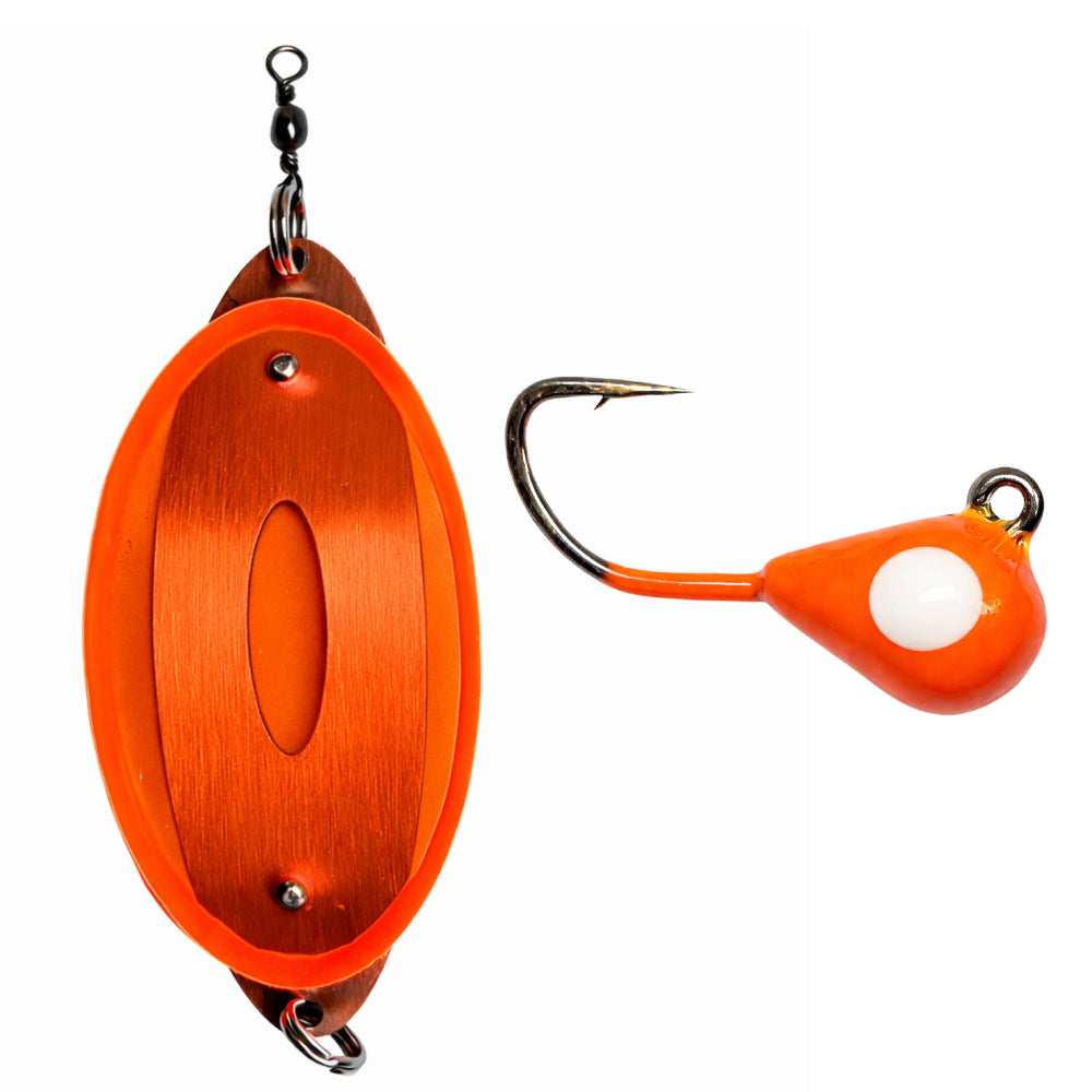 Polarpirken Plexi + Resin Romkornet Orange/Vit