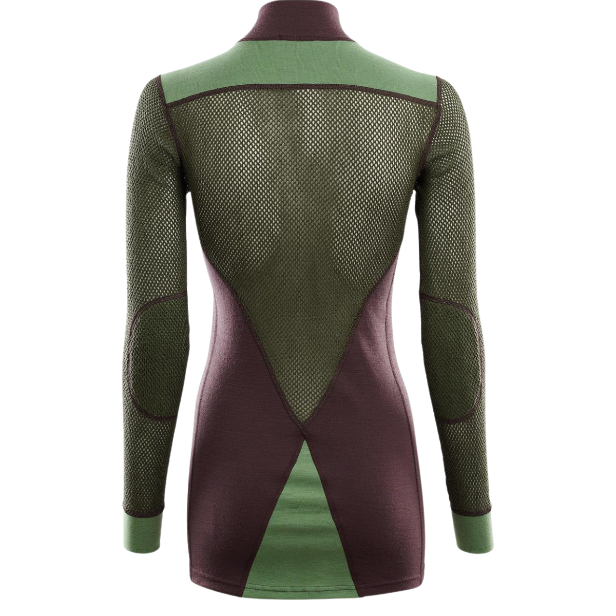 Aclima Woolnet Hybrid Mockneck W´s Fudge/Dill/ Olive Night