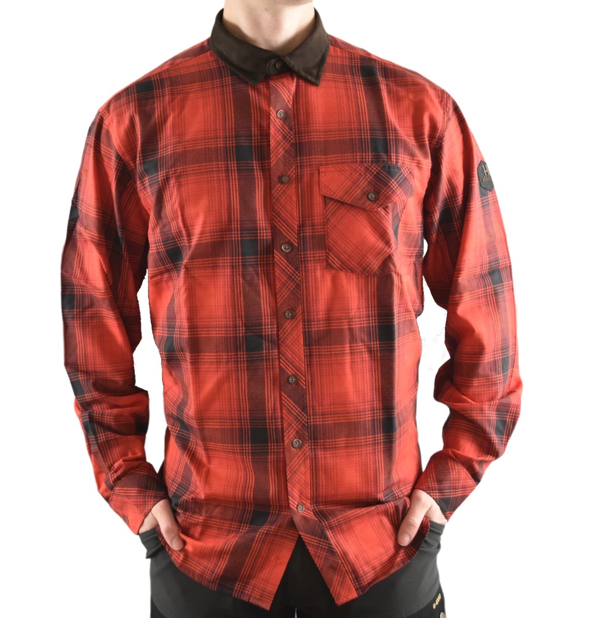 Härkila Driven Hunt Flanellskjorta - Red/Black