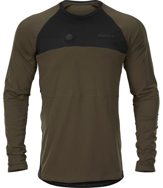 Härkila Heat L/S T-Shirt Willow Green/Black