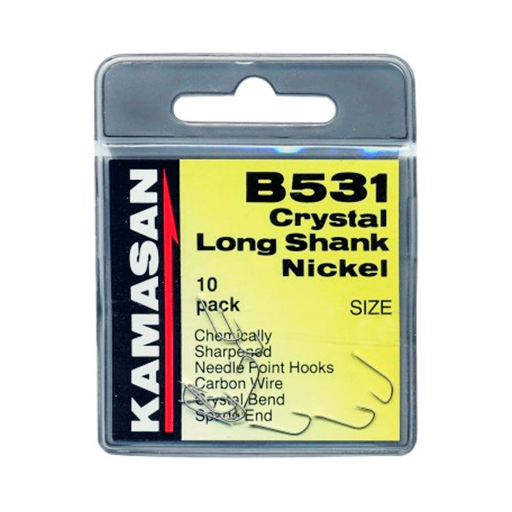 Kamasan B531 Crystal Long Shank Nickel - 10